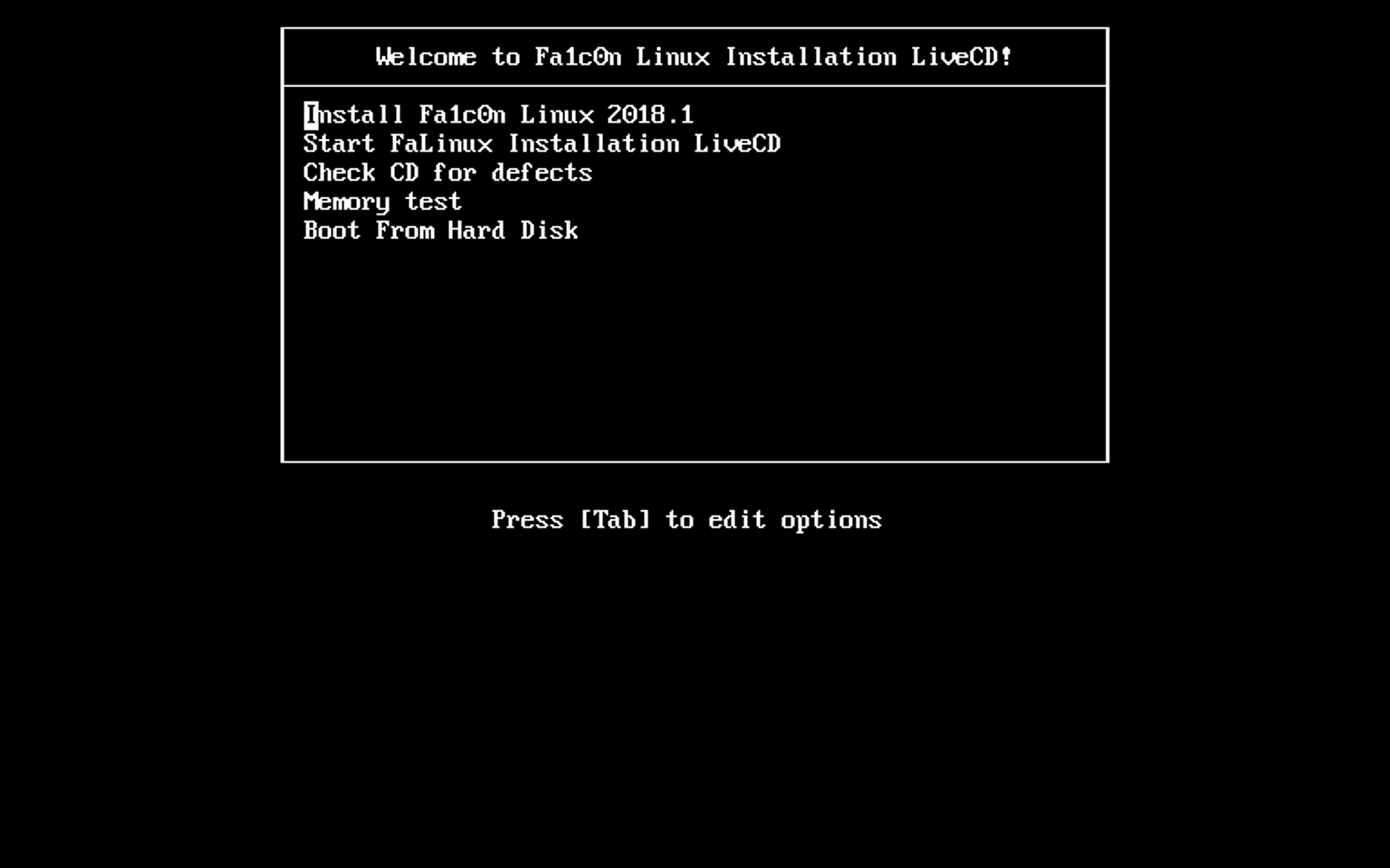 图1 Fa1c0n Linux CD Starter