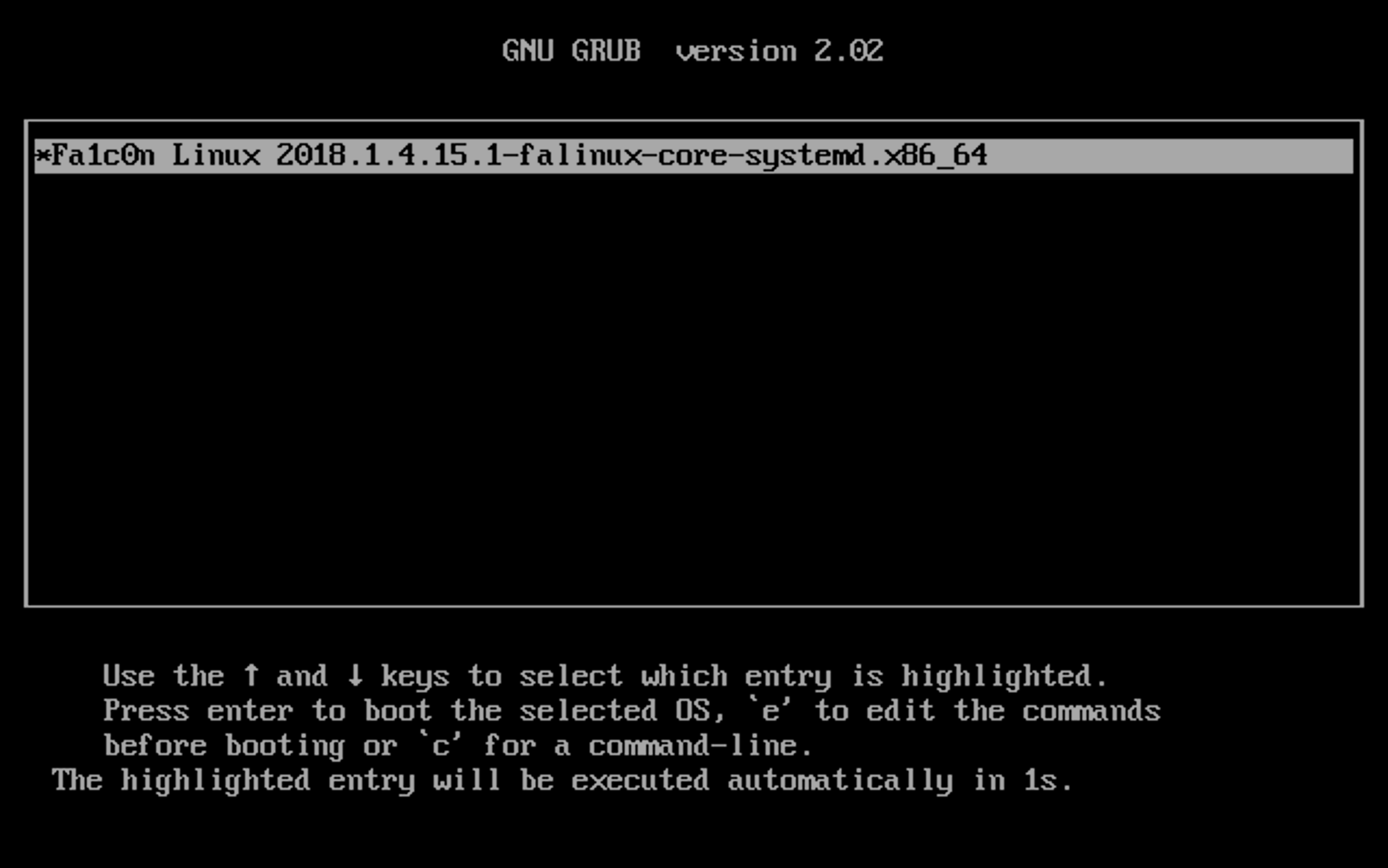 图5 Grub开机引导