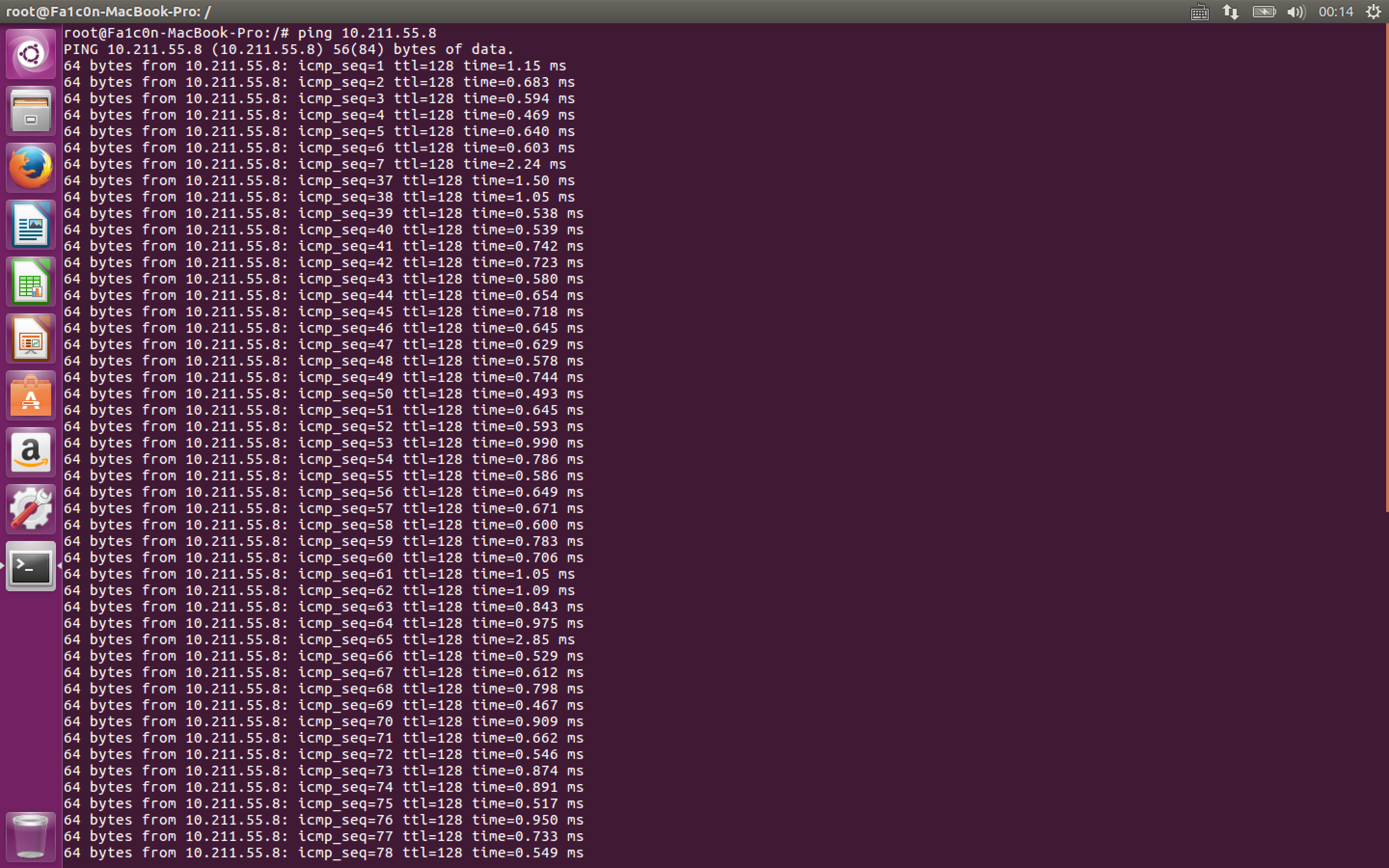 图12 ping测试主机检测连通性